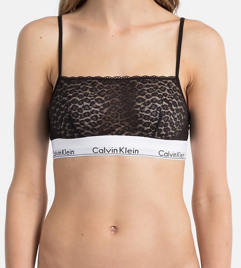 Calvin Klein Unlined Bralette Lace Crop - Wireless Bras