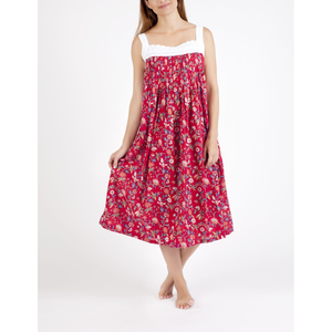 Arabella Cotton Red Floral Print